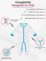 Unisex Baby Front Open Full Sleeve Romper in 100% Cotton for Sleepsuit Comfort and Easy Everyday Dressing