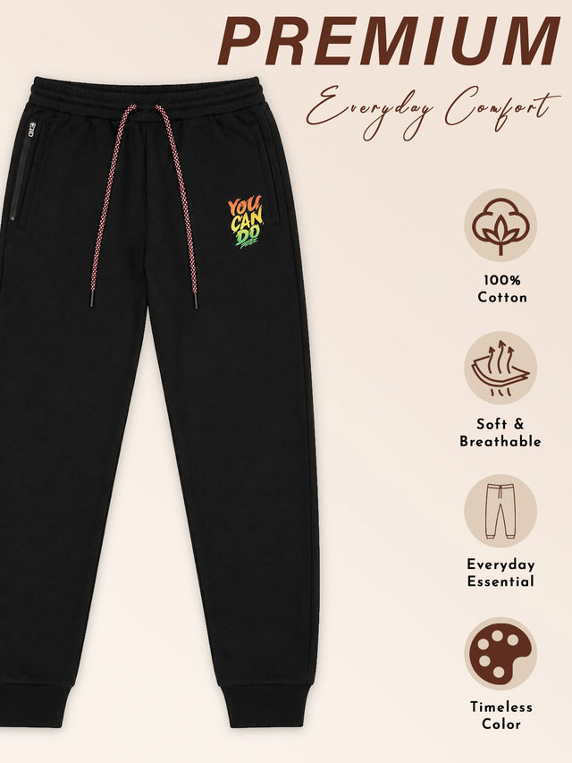 Men Cotton Track Pant for Gym, Running, Workout, Lounge Wear, Relaxed Casual Sports Comfort and Regular Use