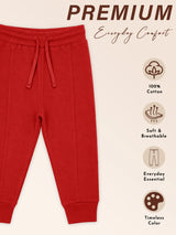 Baby Boys Interlock Cotton Track Pant with Regular Fit for Casual Comfort, Easy Movement and Everyday Wear