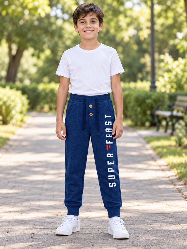 Baby Boys Cotton Regular Fit Track Pant Casual Bottom Wear for Easy Movement, Playtime Comfort and Daily Use - Pack of 1