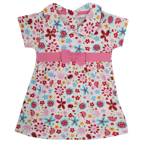 Bodycare Girls Cotton Frock Round Neck Half Sleeves Pack Of 2