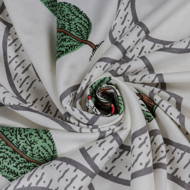 King Size Hosiery Fitted Bedsheet Botanical Print - Bodycare