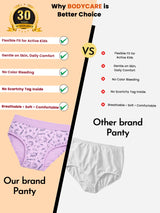 Girls Cotton Spandex Panty Stretch Lycra Band Pack of 3 - Bodycare