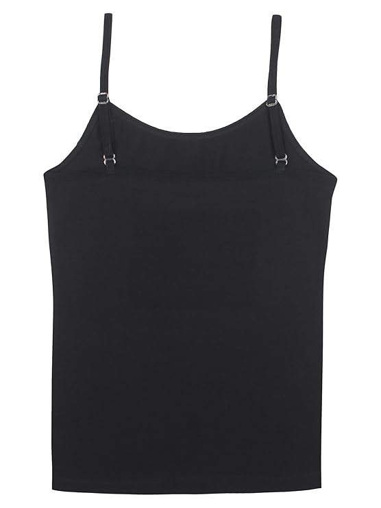 Girls Cotton Camisole Sleeveless Camisole for Everyday Innerwear Comfort and Easy Layering - Pack of 6