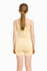 Girls' Lycra Single Jersey. Dori Neck Sleeveless Vest Pack of 2 - White & Skin - 83