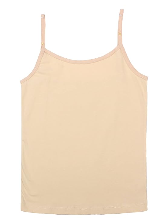 Girls Cotton Camisole Sleeveless Camisole for Everyday Innerwear Comfort and Easy Layering - Pack of 6