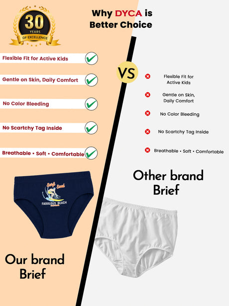 Boys 100% Cotton Brief Pack of 3