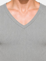 Men Antibacterial Thermal Top with V Neck and Full Sleeves for Winter Base Layering and Cold-Weather Comfort Essentials