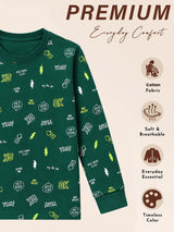 Boys Printed Round Neck Full Sleeve T-Shirt for Casual Wear, Comfortable Coverage and Everyday Wardrobe Use - Pack of 1