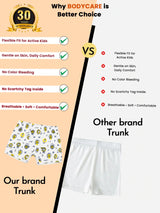 Baby Boys 100% Cotton Trunk with Inner Elastic for Everyday Innerwear Comfort and Regular Use - Pack of 3