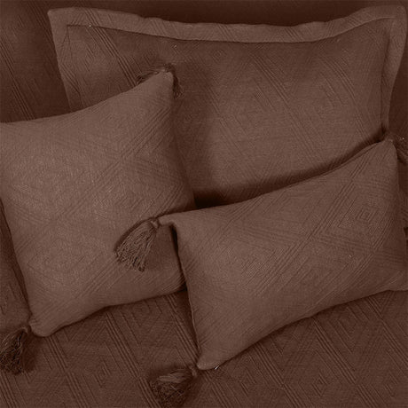 BodyComfy 100% Cotton Hosiery King-Size Fitted Bedcover – Heritage Diamond Pattern