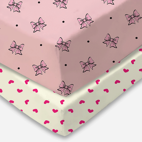 All Over Print Fitted Cot Sheet Pack of 2