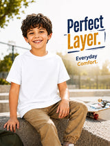 Boys Solid Round Neck Half Sleeves T-Shirt for Casual Wear, Easy Movement and Regular Wardrobe Use - Pack of 2
