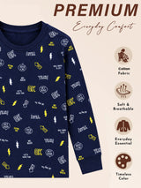 Boys Printed Round Neck Full Sleeve T-Shirt for Casual Wear, Comfortable Coverage and Everyday Wardrobe Use - Pack of 1