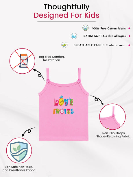 Girls Vest Dori Neck Sleeveless Pack of 4
