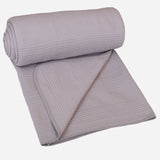 BodyComfy 100% Cotton Hosiery King-Size Fitted Bedcover – Checkered Block Texture