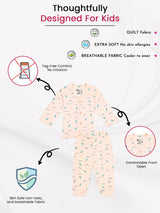 Unisex Front Open Thermal Suit with Top and Bottom Set for Baby Winter Layering and Comfortable Sleepwear