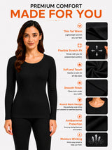 Women Thermal Top with Round Neck and Full Sleeves for Winter Layering, Everyday Warmth and Cold Weather Comfort