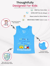 Baby Boys 100% Cotton Sleeveless Round Neck Vest for Everyday Innerwear Comfort and Regular Use - Pack of 6