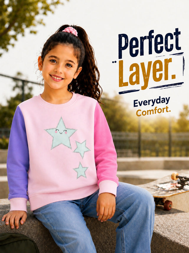 Girls Sweatshirt for Casual Wear, Warm Layering Comfort and Practical Everyday Wardrobe Essentials for Daily Use