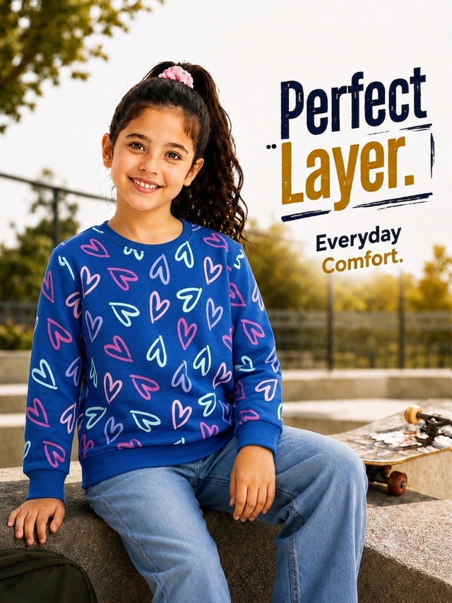 Girls Sweatshirt for Casual Wear, Warm Layering, Everyday Comfort and Practical Wardrobe Essentials for Daily Use