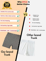 Boys 100% Cotton Trunk Inner Elastic Pack of 3