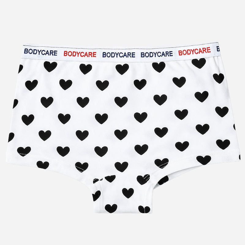 BODYCARE Girl's Premium Cotton Boyshorts Pack of 4 (Color & Print May Vary)