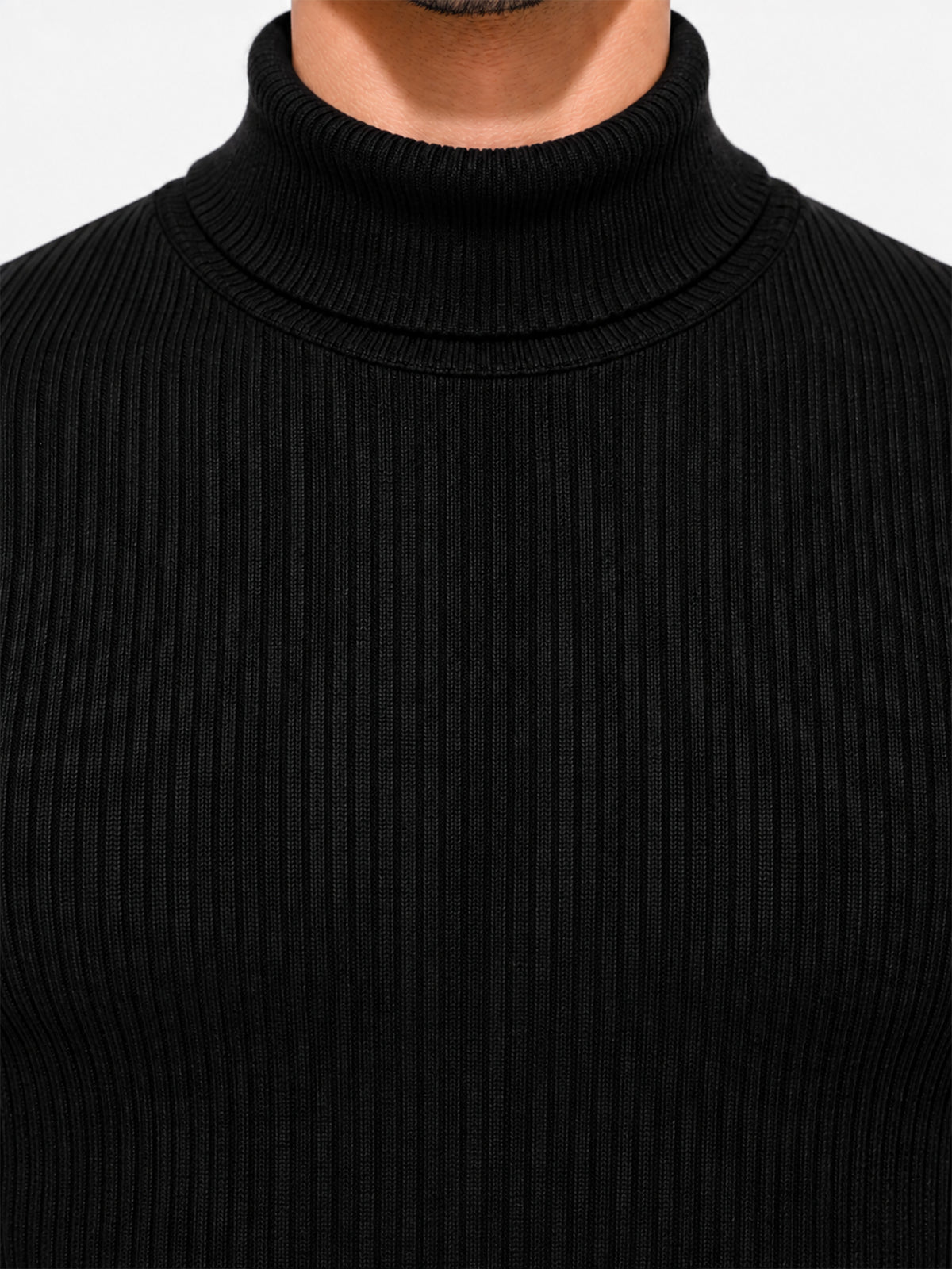 Men Full Sleeves Thermal Top with High Neck and Antibacterial Technology for Winter Base Layer Comfort