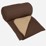 BodyComfy 100% Cotton Hosiery King-Size Fitted Bedcover – Geometrical Quilted Pattern