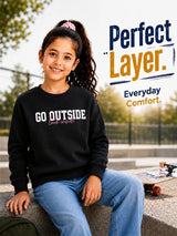 Girls Round Neck Full Sleeves Sweatshirt with Clean Casual Styling for Everyday Comfort and Cool-Weather Wear