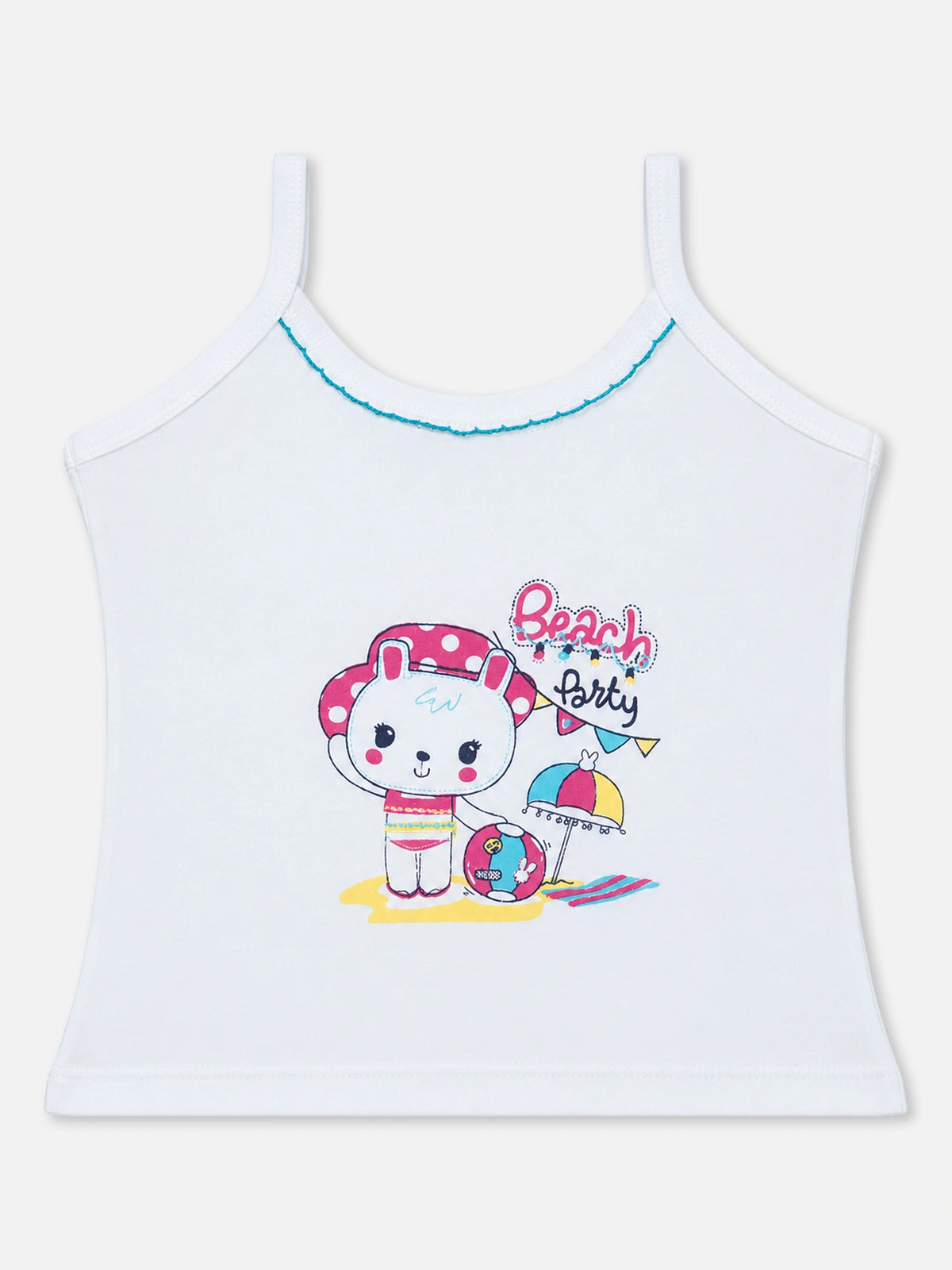Baby Girls Cotton Rib Vest Camisole and Sleeveless Design for Comfortable Innerwear Essentials - Pack of 6