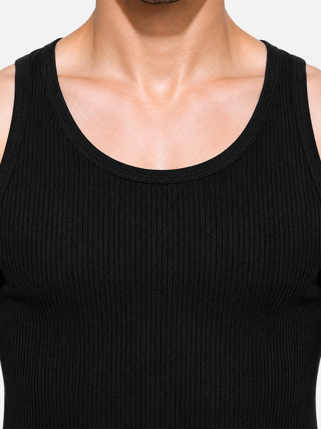 Men Antibacterial Sleeveless Thermal Top with Round Neck and Regular Fit for Winter Base Layering - Pack of 1