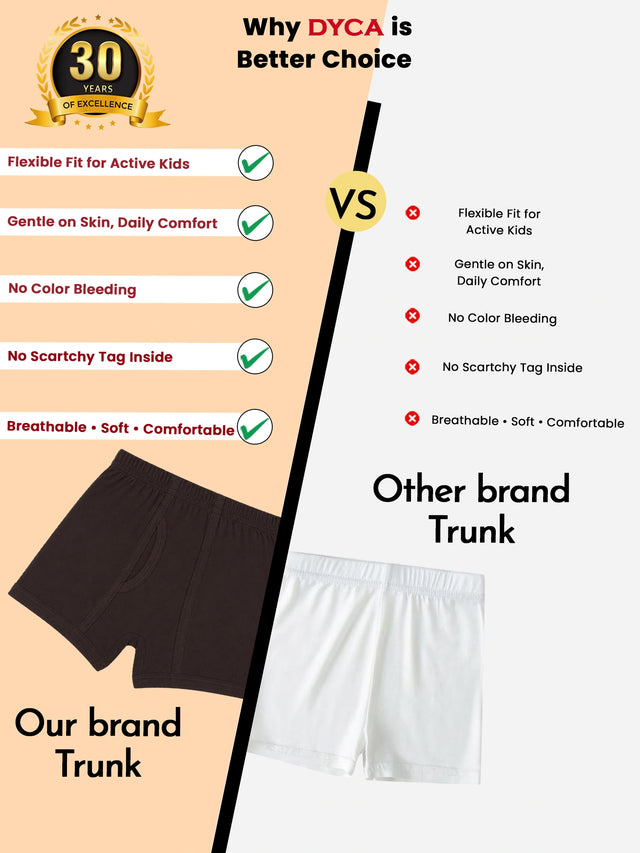 Boys Trunk Inner Elastic Pack of 6