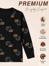 Boys Printed Round Neck Full Sleeve T-Shirt for Casual Wear, Comfortable Coverage and Everyday Wardrobe Use - Pack of 1