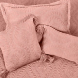 King Size Jersey Bedcover Pink Floral Quilted - Bodycare