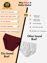Boys 100% Cotton Brief Pack of 6