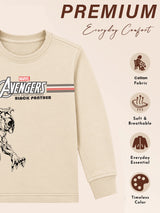 Boys Avengers Round Neck Full Sleeves Sweatshirt for Casual Wear, Lounge Comfort and Everyday Wardrobe Use