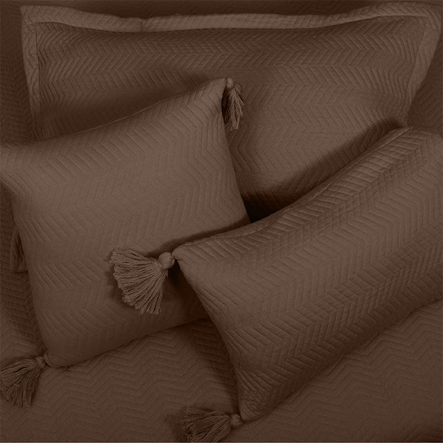 King Size Cotton Jersey Bedcover Chevron Green - Bodycare