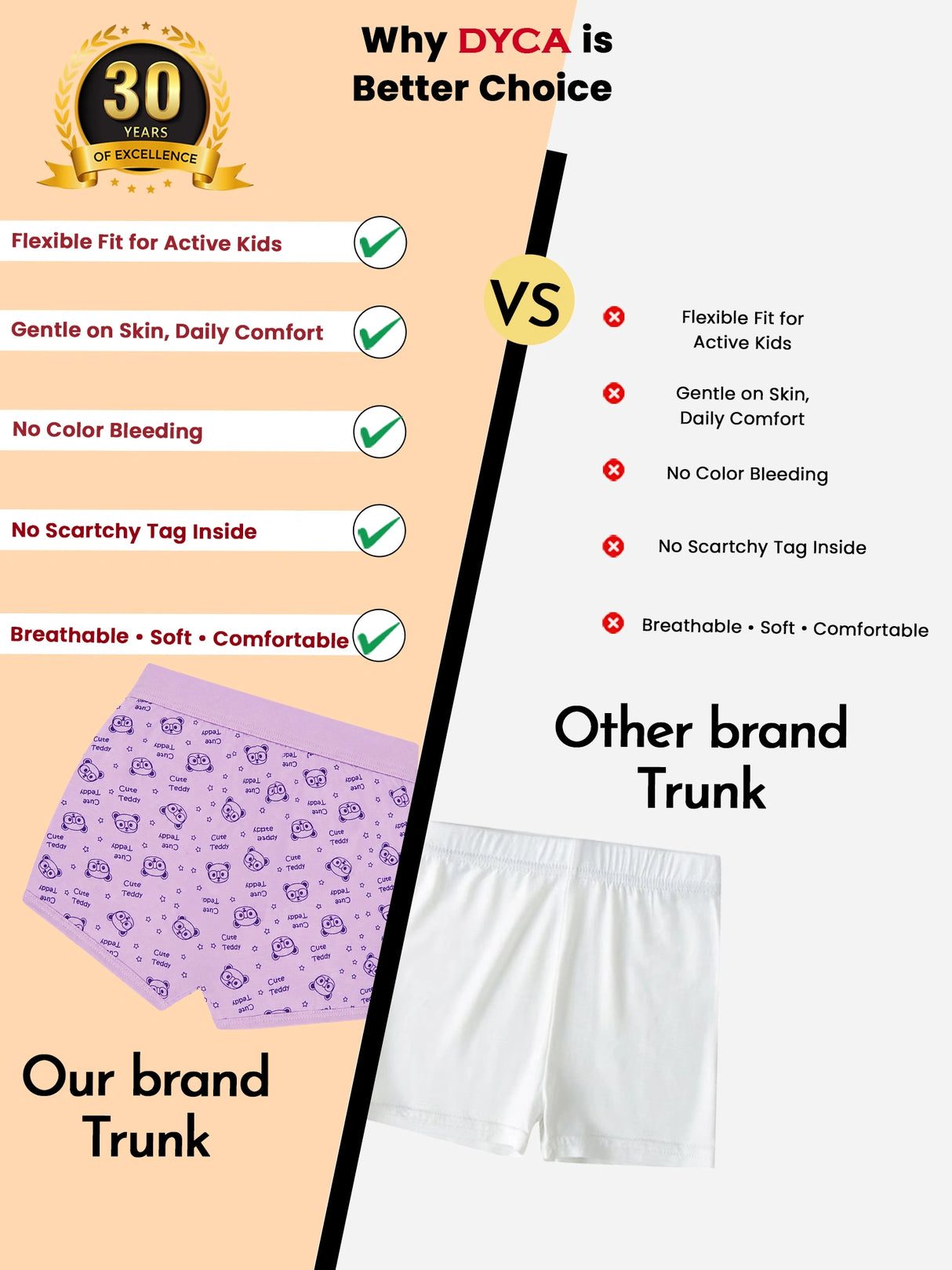 Unisex 100% Cotton Bloomer with Lycra Band for Everyday Innerwear Comfort and Baby Essentials - Pack of 3