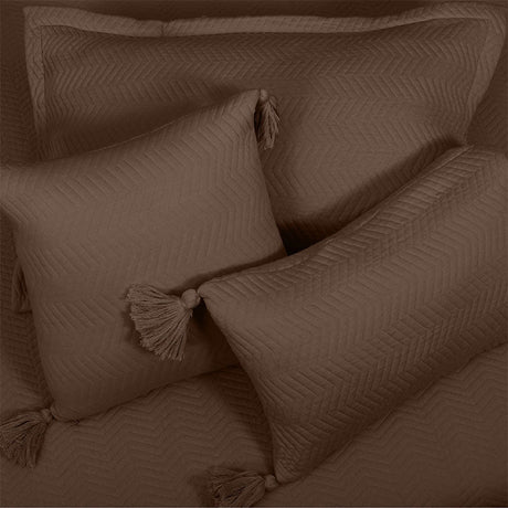 BodyComfy 100% Cotton Hosiery King-Size Fitted Bedcover – Chevron Print