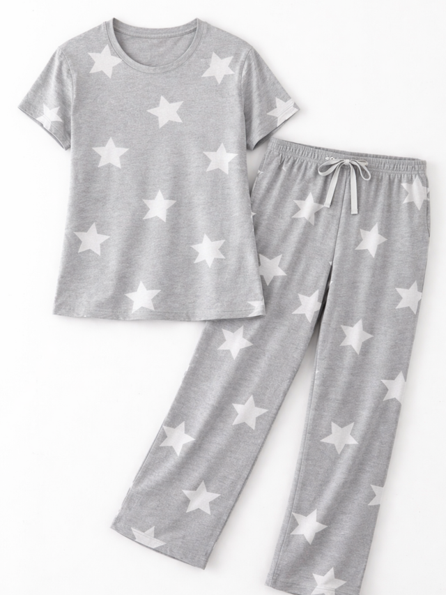 Women Printed Soft Cloud Night Suit Set for Comfortable Sleepwear, Lounge Wear and Everyday Nightwear Use