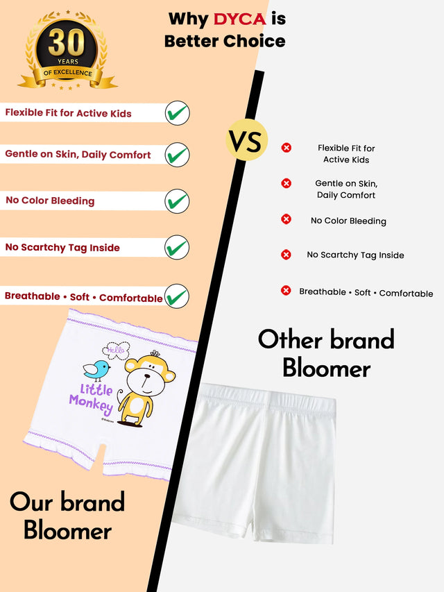 Unisex 100% Cotton Bloomer Innerwear with Comfortable Fit for Everyday Coverage and Wardrobe Essentials - Pack of 3