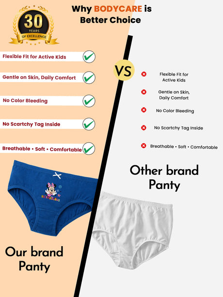 Girls Minnie & Friends Panty Inner Elastic Pack of 5