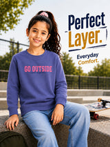 Girls Full Sleeves Round Neck Sweatshirt for Casual Wear, Easy Movement and Everyday Wardrobe Comfort