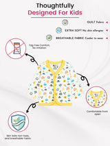 Unisex Baby Front Open Full Sleeve Thermal Top for Winter Wear, Easy Dressing and Warm Comfort - Pack of 3