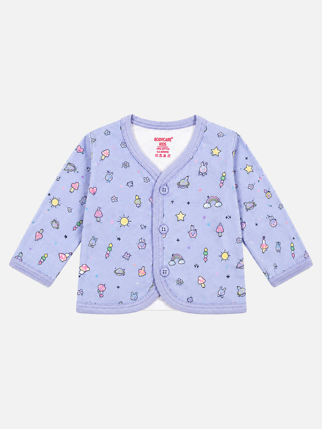 Unisex Baby Printed Front Open Top for Easy Dressing, Comfortable Daily Wear and Regular Wardrobe Use - Pack of 3
