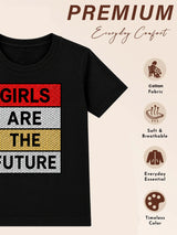 Girls Cotton Round Neck Half Sleeves T-Shirt for Casual Wear, Easy Movement and Everyday Wardrobe Use