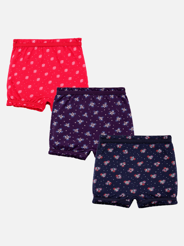 Unisex 100% Cotton Bloomer for Everyday Innerwear Comfort, Secure Fit and Daily Essentials - Pack of 3