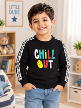 Baby Boys Round Neck Full Sleeve Sweatshirt for Comfortable Casual Styling, Easy Movement and Regular Wear