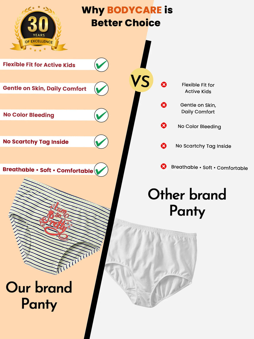 Girls Panty Inner Elastic Pack of 5